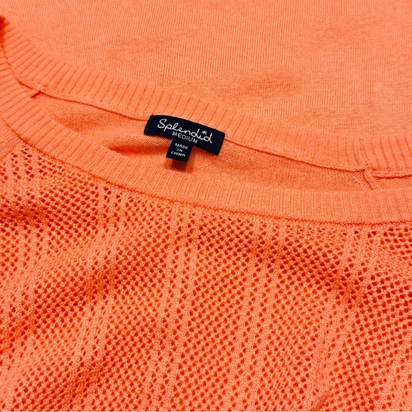 Splendid Women's Tie Cuffs Sleeves Pullover Lightweight Cashmere Blend Sweater - Picture 4 of 4